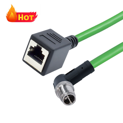 M12 auf RJ45 B D X Code IP67 Ethernet-Steckverbinder für industrielle Anwendungen