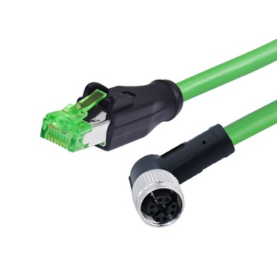 M12 auf RJ45 B D X Code IP67 Ethernet-Steckverbinder für industrielle Anwendungen