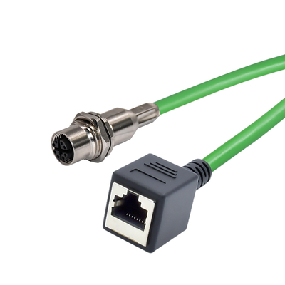 M12 auf RJ45 B D X Code IP67 Ethernet-Steckverbinder für industrielle Anwendungen