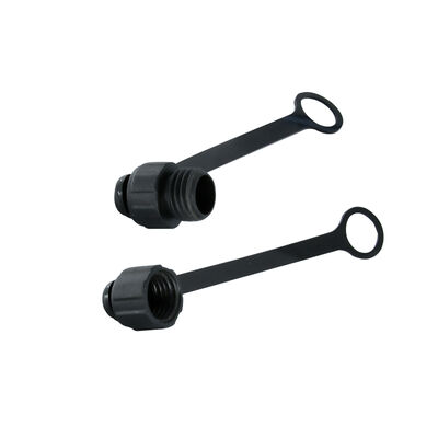 M8 Steckverbinder Staubdeckung mit Kette für Männliche weibliche Steckdose und Steckdose Schutz Kunststoff schwarze Abdeckung