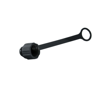 M8 Steckverbinder Staubdeckung mit Kette für Männliche weibliche Steckdose und Steckdose Schutz Kunststoff schwarze Abdeckung