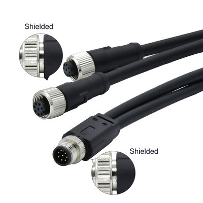 M8 4-Pin Rundsteckverbinder für Sensoren, vergossen, Y-Typ-Splitter, 26AWG x 4C PUR-Kabel, IP67 für Fahrzeugsignale