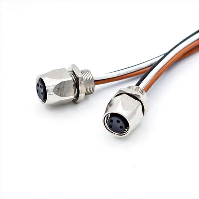 Wasserdichtung M8 Behälter 3 4 5 6 8 Pins Steckdose männlich weiblich Wandplattenfestung M8 Metallanschlüsse