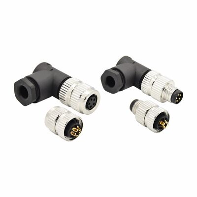 M8 Wasserdichter Stecker China Fabrik Kundenspezifischer M8 A-Code Montage Wasserdichter Kunststoff Kabelstecker