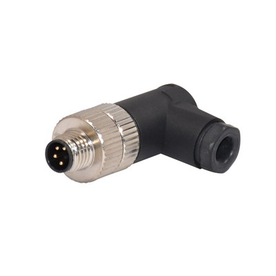 Wasserdichtes Verbindungsstück der Automatisierungs-M8 90 Grad-Versammlung 4 Pin Male To Male Connector