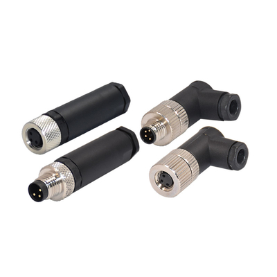 Wasserdichtes Verbindungsstück der Automatisierungs-M8 90 Grad-Versammlung 4 Pin Male To Male Connector