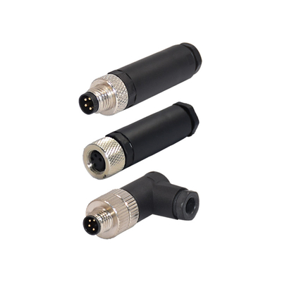 Wasserdichtes Verbindungsstück der Automatisierungs-M8 90 Grad-Versammlung 4 Pin Male To Male Connector