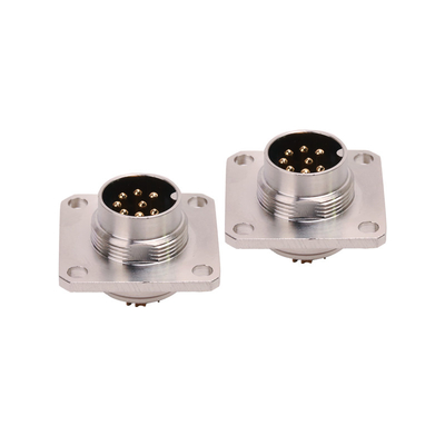 Des Quadrat-M16 männliches Verbindungsstück-wasserdichter Sockel IP67 Platten-des Berg-8pins für Sensor-Verbindungsstück