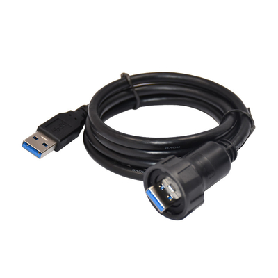 Ethernet-Kabel-Verbindungsstücke, Mann zum Flanschdose USB-Platten-Berg-Verbindungsstück IP67 1.5A