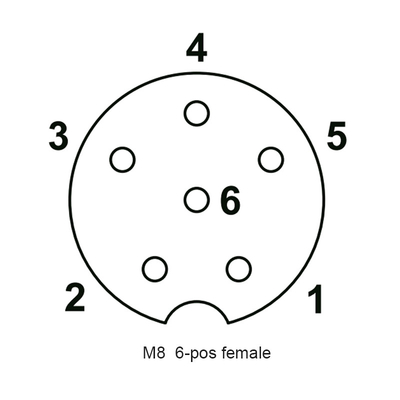 Platten-Berg-Verbindungsstück-Sensor-Sockel-Behälter M8 6pins des Frau-90 Grad-4pins weiblicher