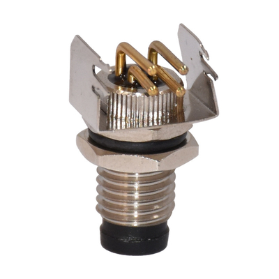 Platten-Berg-Metallverbindungsstück PWB-Berg-Sockel M8 4pins männlicher rechtwinkliger für Sensor