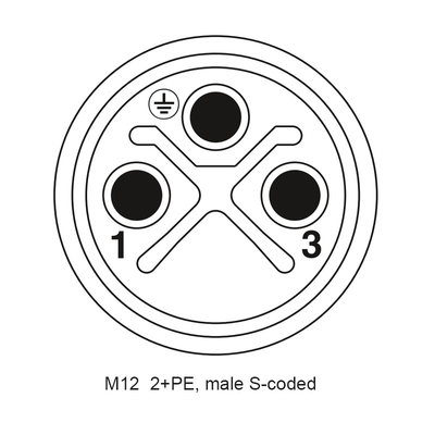 Flansch Scoket IP68 3pin männliches wasserdichtes Verbindungsstück des Platten-Berg-M12 mit Code-Sockel des Zopf-S