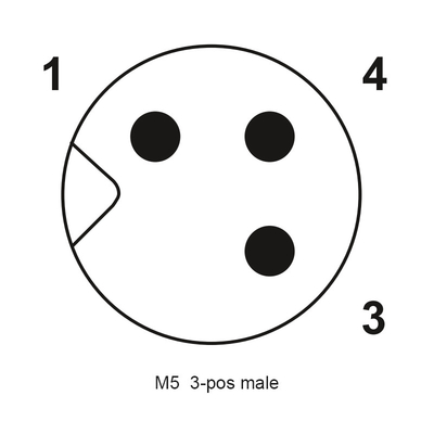 Männliches gerades Gestaltungswasserdichtes Verbindungsstück des rundschreiben-M5 für Sensor