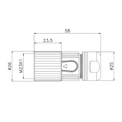 Signal-Verbindungsstück 19P 19 8A 20A M23 Pin 19 Pin Crimping Female Plug Assemble