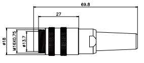 5 formte Kreiskabel Pin 6 Pin Male Female Connector Electrical gerade für Automatisierung