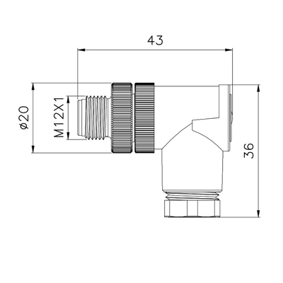 Wasserdichtes M12 8 Pin Female Connector 5P 12P mit A/d-Kodierung