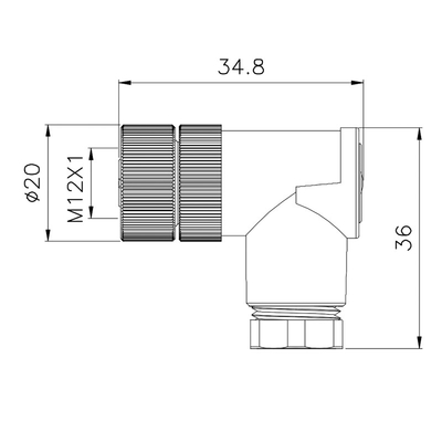 Wasserdichtes M12 8 Pin Female Connector 5P 12P mit A/d-Kodierung