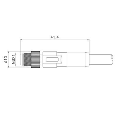 Des Kabel-M8 verknüpfbare M8 4 Pin Connector Hembra For Cable Versammlung Verbindungsstück-Plastikdes feld-