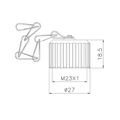 M23 imprägniern 6 Kreisenergie-Verbindungsstücke Stiftweiblicher Kabel-Stecker Amphenol