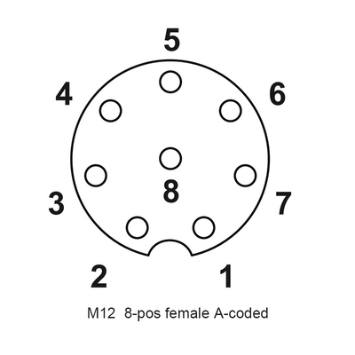 Wasserdichtes gerades Verbindungsstück-männlich-weibliches zylinderförmiges Metall verlegte des Metallm12 Koppelungs-Hochgeschwindigkeitssignal-Stecker