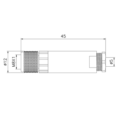 Plastikwasserdichtes Verbindungsstück 4 Pin Female Straight 1.5A der schrauben-M8