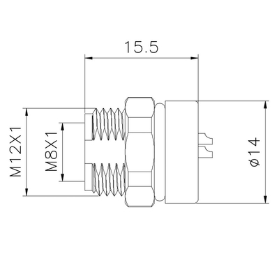 Platten-Berg-Verbindungsstück-Lötmittel 6 22AWG M8 weiblicher Pin TPU CuZn