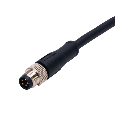 Kabel-Verbindungsstück PA66 M8 wasserdichter geformter männlicher gerader 8 Pin IP68