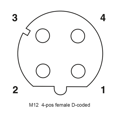 4mm Kabel 1.5A Platten-Berg-PWB-Verbindungsstück PAs M12 wasserdichtes Verbindungsstück-PA66