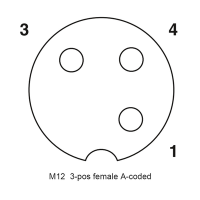 Angelte wasserdichtes elektrischer Draht-Verbindungsstück CuZn M12 3 Pin Male To Female Right den Winkel TPU