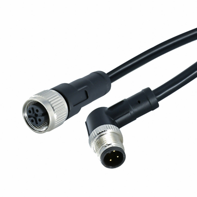 Kodierte wasserdichtes Kabel-Verbindungsstück IP68 PUR M12 ein B D 3 4 5 8 12 Pin CuZn TPU