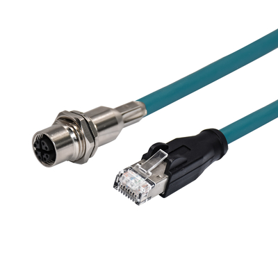 Abgeschirmtes M12 8 Pin Ethernet Cable X kodierte elektrisches Superseal-Verbindungsstück