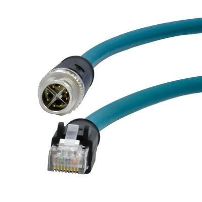 Wasserdichter Rundsteckverbinder m12 x Rigoal IP68 kodierte zum Kabel rj45 für Ethernet-Netzwerk