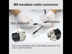 Elbow M8 Cable Connector Male To Female Cable 4p 5P 3P 8 Pin Circular Connector